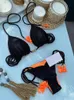 Zweiteiliges Kleid RUOTONGSEPT Sexy Strand-Bikini-Set 2023 Dreieck-Badeanzug für Frauen Brasilianische Bikinis Neckholder-Badebekleidung Push-Up-Badeanzug 231127