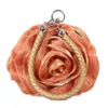 Sacs de soirée Xiyuan 19 couleurs Rose Fleur Sac pour dames Soie Mariage Fête Bourse S Mignon Rond Fourre-tout Sac à main Femme 231127