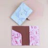 Marble Passport Cover Organizer Ticket Document Business Credit ID Wallet Pu Leather Travel Pass Holder Protector Case