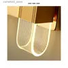 Wandlampen Moderne LED-wandlamp Goud Scandinavische stijl Blaker Verlichtingsarmatuur Gang Eetkamer Woonkamer Badkamer Acryl Binnen Home Decor Licht Q231127