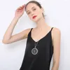 Подвесные ожерелья Elohyi Длинное ожерелье Два набранных творческих часов винтажные заявления подвески женские модные украшения Mujer Kolye