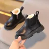 Boots Childrens Girls Fashion Warm Shoes Design Princess Plush Cotton Soft Sole Anti Slip Boys Leather Trendy