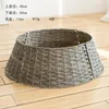 Christmas Decorations Tree Collar Handmade Artificial Rattan Wicker Stand Basket Base Cover For Holiday Decoration