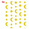 Feestdecoratie Bling Moon Star Banner Met Glitter Decoreren Papieren Slinger Voor Eid Mubarak Ramadan Decoraties Bruiloft Verjaardag Decor