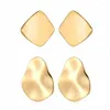 Серьги-гвоздики Shineland, модные массивные 2023, геометрические матовые золотые цвета для женщин, простые современные украшения в стиле панк, подарок на вечеринку