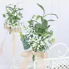 Fleurs décoratives 1 pc allée banc fleur Arrangement pour mariage cérémonie chaise dos Floral mariages église fête décor