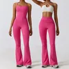 Aktywne zestawy sportowe kombinezony dla kobiet fitness Flare Pants One Piece Joga Suit Dance Gym Outfits Bodysuit Sportswear Zestaw