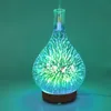 Creative Night Light 3D Glass Fireworks Aromatherapy Machine kleurrijke wierook Sky Sky Love Bevochtiger