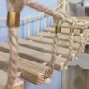 Scratchers Cat Bridge Cat Toy Climbing Frame Wood Pet Cat Tree House Bed Hammock Sisal Scratching Post Cat Furniture Wall Mounted 90140cm