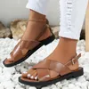 Sandały modne kobiety Slingback swobodne mieszkania klamra letnie buty damskie platforma platforma slajdów femme kapcie klapki 2023 trend
