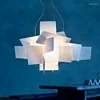 Lâmpadas pendentes italiana foscarini iluminação geométrica nórdico criativo minimalista café convidado restaurante quarto empilhamento lustres