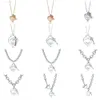 Tiffanyanyluxury Designe Populars925 Sterling Silver Heart Key Necklace Diamond Necklace Popular Love Love Stain مع صندوق