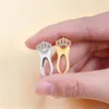 Fashion Tooth Brosch Rhinestone Crown for Women Dress Dentist Jackets Lapel Pins Bag Metal Badges Nurse Jewelry Gift