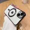 iPhone 케이스 iPhone 14 13 12 11 Pro Max 투명 도금 소프트 실리콘 커버 용 Magsafe 무선 충전 케이스 용 고급 투명한 자기