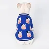 Pulls hiver chien bleu pull petit chien bouledogue français carlin vêtements chiot pull pour chien de compagnie tricot Cactus noël chien pull