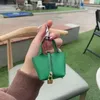 Pure Color Mini Picotin H bag pendant High quality PU keychain lipstick case Earphone bag pendant Car keychain pendant decoration