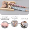 Schnullerhalter Clips # Babykette Pflege Beißring Schnuller Silikonperlen Holz DIY Dummy Nippel Leine Dropship 230426