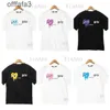 Designer luxe heren en dames T-shirt Palms Angels Angel Spray Love Heart Print Korte mouwen Fashion Angels Grafische paren Zomer High Street Shirts