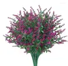 Fleurs décoratives 8 paquets de lavande artificielle, fausses plantes réalistes, artisanat/décoration de la maison, séchées pour créer de jolis bouquets de mariage