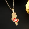 Подвесные ожерелья Tunisie Map Collece Gold Crown