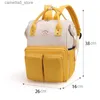 Bolsas de pañales 2023 Nuevas bolsas de pañales de moda Gran capacidad Anti salpicaduras Doble hombro Bolsa de mamá Portátil Multifuncional Bolsa de suministros para bebés Q231127