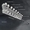 Grampos de cabelo clássico cz zircônia cúbica balançar pérola casamento nupcial tiara diadem coroa feminino festa jóias acessórios ch10090