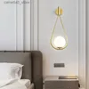 Wandlampen Moderne LED Glazen Wandlamp Voor Woonkamer Slaapkamer Nachtkastje Gang Gangpad Licht Hotels Achtergrond Huis Decoratieve Wandverlichting Q231127