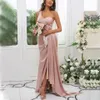 Urban Sexy Dresses Anpassad 2023 One Shoulder Bridal Dress Long Mermaid aftonklänning Satin Sydd bröllopsklänning Kvinnlig gästklänning 231127