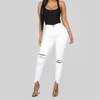 Women's Jeans Black and white ripped jeans for women slim denim casual pencil shape pants fashion women's clothing S3XL drop shipp 231127