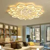 Kroonluchters Modern Led plafond kroonluchter lichten kristal voor woonkamer slaapkamer thuis decor lamp met app dimable armatuur licht