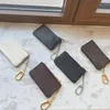 Fashion KEY POUCH POCHETTE CLES Key Coin Purse Womens Mens Brown old flower Ring Credit Card Holder Mini Wallet Bag with box 6265a329d