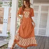 R D Design Bohemian Style Dress Summer French Square Collar Skirt