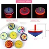 24 PCS Light Up Mini Spinning Tops LED Hand Spinners مع ملصقات DIY الملونة تصميمها