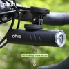 Lumières de vélo Giyo 900-1500 LM lumière de vélo 4000mAh calibre allemand O lampe perle Anti-éblouissement éclairage avant de vélo lentille rotative IP66 étanche P230427