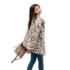 Veste longue d'hiver en peluche pour femme, manteau ample en laine d'agneau, imprimé léopard, Version coréenne, vêtements d'extérieur chauds, 2023