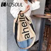 Shoulder Bags 2023 Korean Fashion Women Casual Canvas Bag Large Capacity Handbag Letter Printing Messenger Trend Crossbody