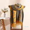 Foulards 2023 Luxe Chaud Écharpe Marque Cachemire Femmes Épais Impression Châle Et Wraps Dames Couverture Foulard Hiver Pashmina Bandana Bufanda