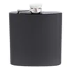 6oz Portable Pocket Stainless Steel Hip Flask Flagon Matte Black Whiskey Wine Pot Drinker Alcohol Bottle Travel Tour Drinkware JY1161