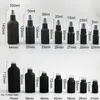 Butelki do przechowywania 200 x napełnienie puste 100 ml 50 ml 30 ml 20 ml 15 ml 10 ml 5 ml farba czarne szkło z manipulacją wyraźny opryskiwacz mgły 1 unZ