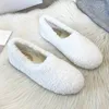 Dress Shoes Luxury Lambwool Moccasins Femme Winter Cotton Shoe Warm Plush Loafers Comfy Curly Sheep Fur Flats Woman Large Size 4043 231127