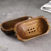 Piatti artigianato in teak faaps macedri di sapone in legno massiccio senza copertina