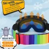 Skibrille Kinder für Alter 414 Antifog Doppelschicht UV400 Schneebrille Outdoor-Sport Winter Snowboard Kinder Skibrille 231127