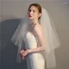 VEILOS BRIDAL NUZK CURTO CELHO DE CELHO DE CELHO CURTO BRANDO IVORY CABEÇA VEIL