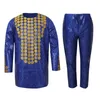 Vêtements Ethniques Robe Africaine Pour Homme Bazin Riche Broderie Design Homme Costume Haut Et Pantalon 230425