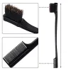 Offre spéciale beauté Double face bord contrôle peigne à cheveux outil de coiffure brosse à cheveux brosse à dents style brosse à sourcils 12 LL