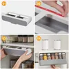 Kitchen Spice Rack Wall-mounted Spice Organizer Under Desk Drawer Seasoning Bottle Storage Holder Self-adhesive Kitcen Supplies