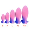 Seksspeeltje Massager Vloeibare siliconen anaalplug Grote eierkont Zachte dildo voor en vaginale volwassenen Speelgoed Dames Heren Prostaatmassage