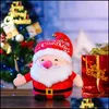 Fyllda plyschdjur med klockor Plush Elk Toy Party Favor Christmas Snowman Santa Claus Doll Children Giving Gifts Sweet Xmas Decora Dhesg