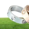 2022 Sliver Sliver Gold Stanless Stal Pierścień z diamentowym kryształem dla mężczyzn Dziewczęta Kobiety Para w obietnicy weselnej Rings7342708