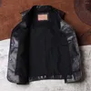 Herren Westen BONJEAN Japan Vintage Motorrad Biker Weste Safari Stil Herren Echtes Leder Ärmellose Jacke Cowboy Pferdeleder Weste